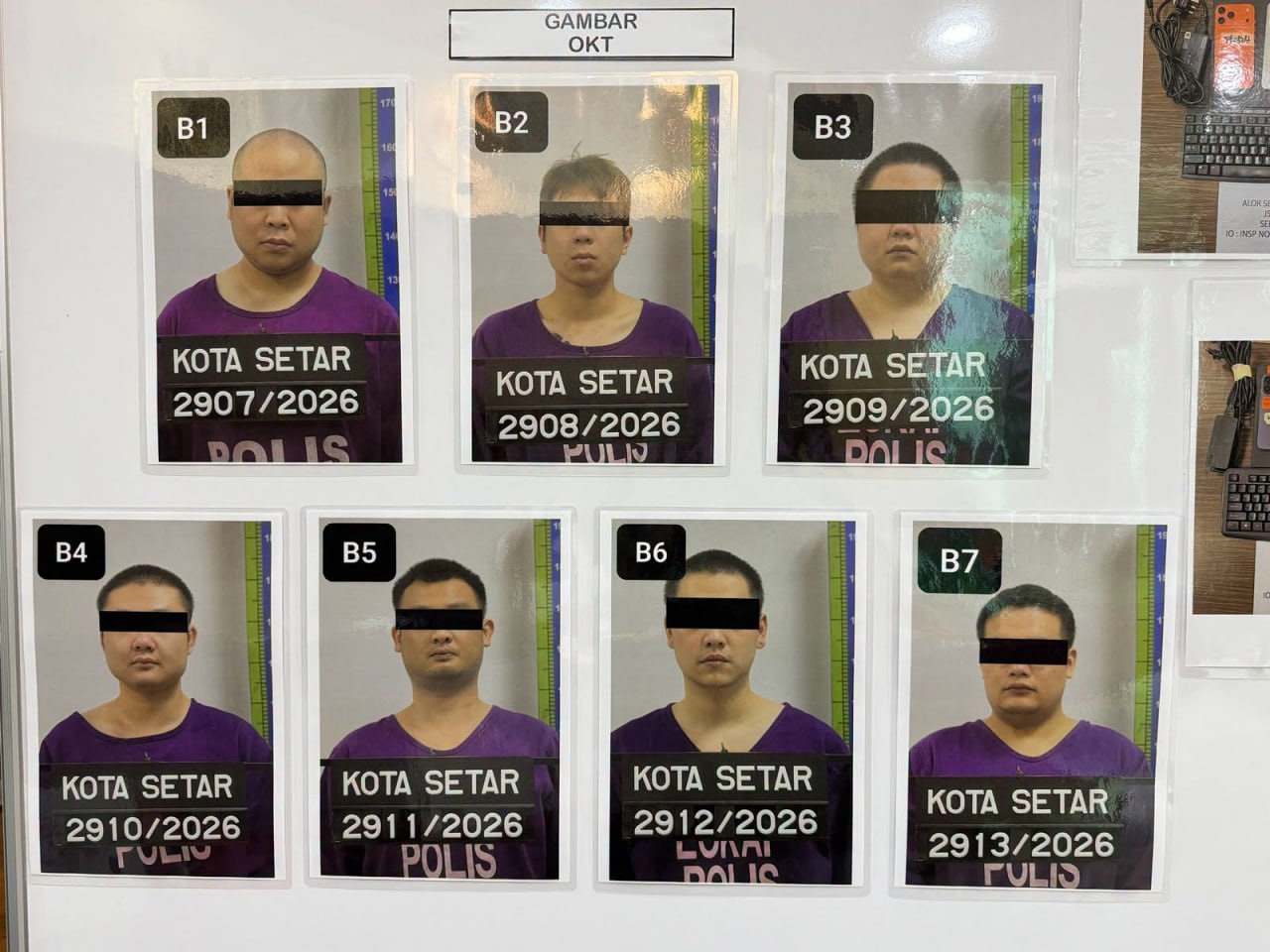 马来西亚资讯:吉打警方捣毁跨境“杀猪盘”诈骗窝点 7名中国籍男子落网