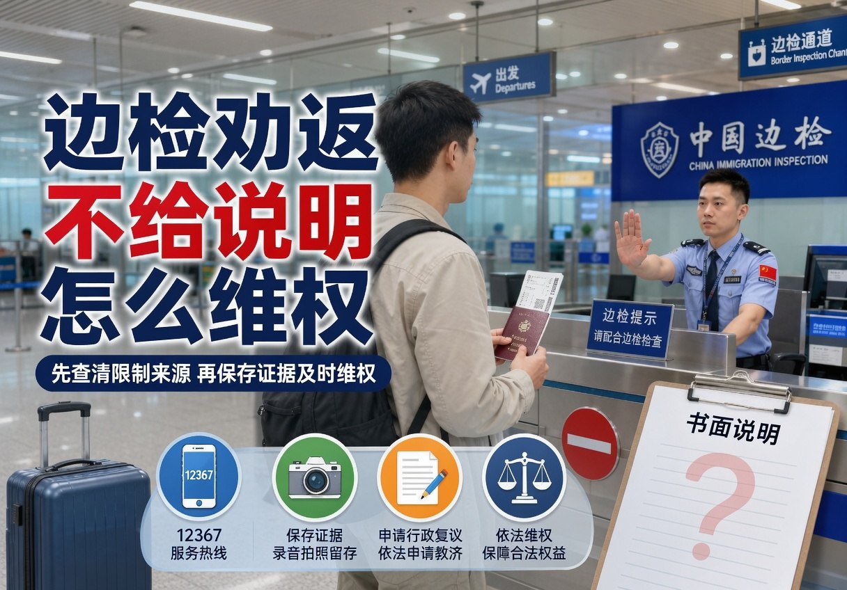 边检口头劝返不给说明?这样查清限制并维权