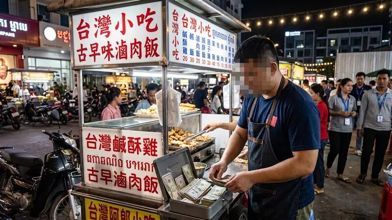 台湾男子赴柬埔寨卖小吃给诈骗园区!赚3500美元却获刑