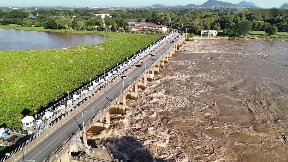 湄南河 水坝排水 泰国洪水