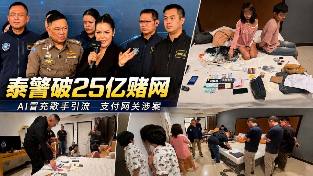 泰国新闻 AI冒充知名歌手拉人赌博,泰警追查25亿泰铢网赌资金