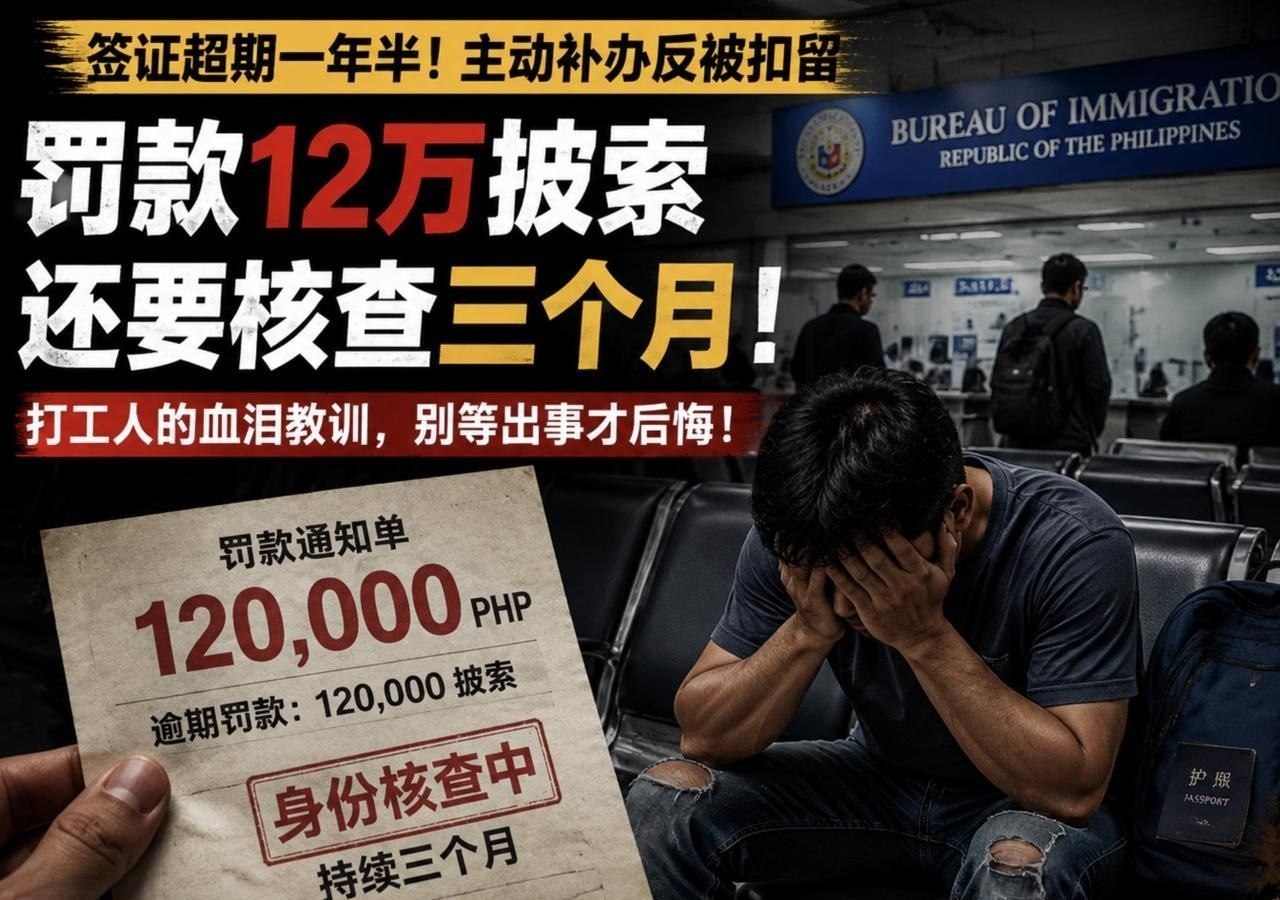 网友提醒 在菲同胞注意!签证超期千万别硬扛,移民局最近查得很严
