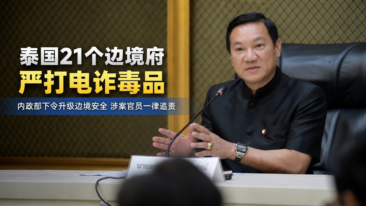 泰国新闻 泰国21个边境府全面加码,严打毒品、电诈和人口贩运
