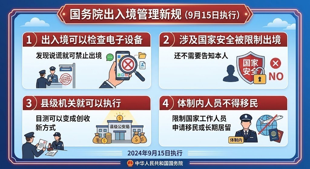 网友投稿:我是出入境总局内部人员。关于这次新规,外界看到的总是片面的,我就谈谈我知道的一些事情。