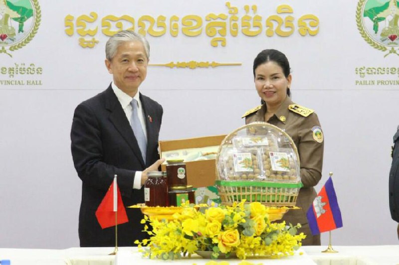 中国驻柬大使汪文斌访问拜林省:深化务实合作,力挺清剿电诈