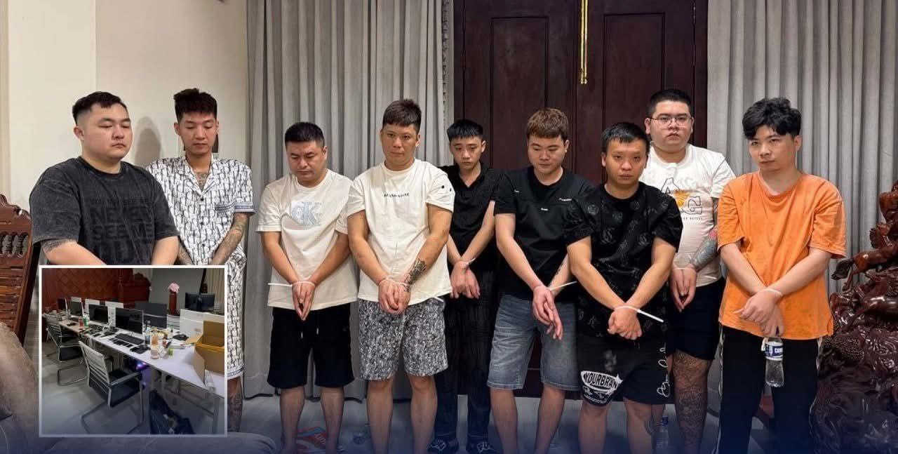 金边又端一网诈窝点!8名中国人1名马来西亚人落网