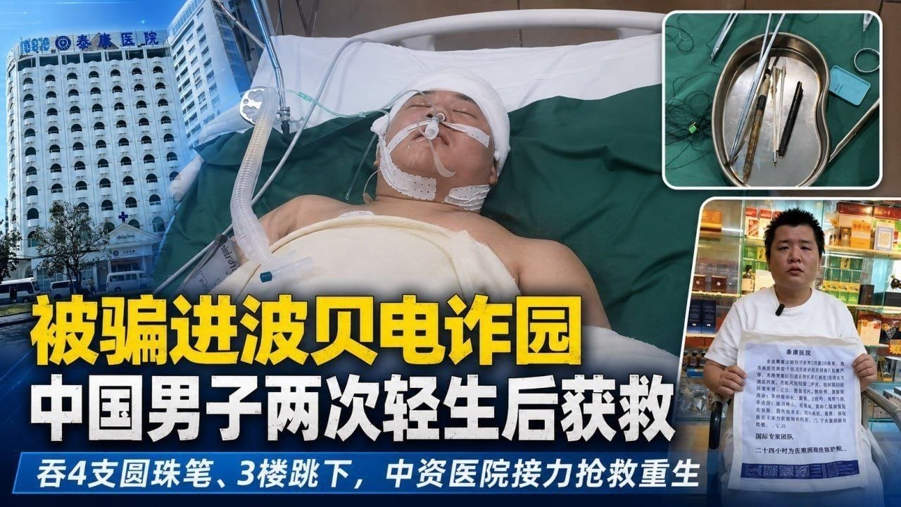 被骗进波贝电诈园,中国男子两次轻生后获救重生