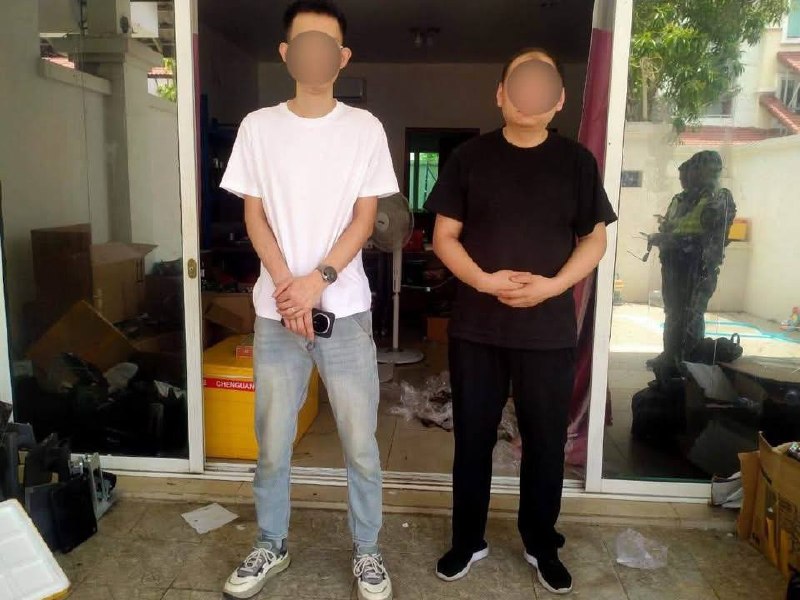金边波森切区查获涉嫌电信诈骗窝点 2名嫌疑人被移交警方处理