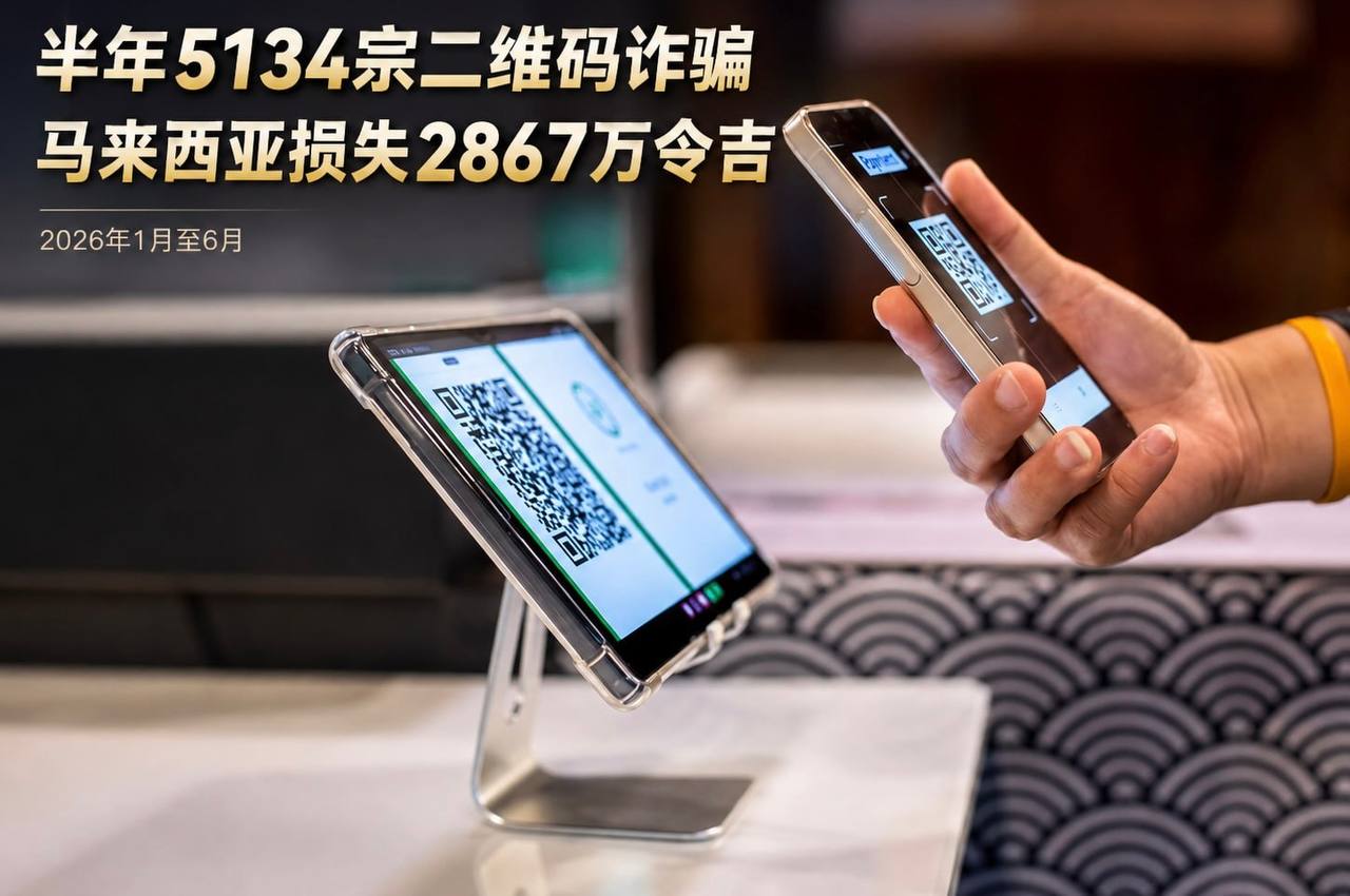 马来西亚资讯:二维码诈骗半年狂飙5134宗,损失近2900万令吉