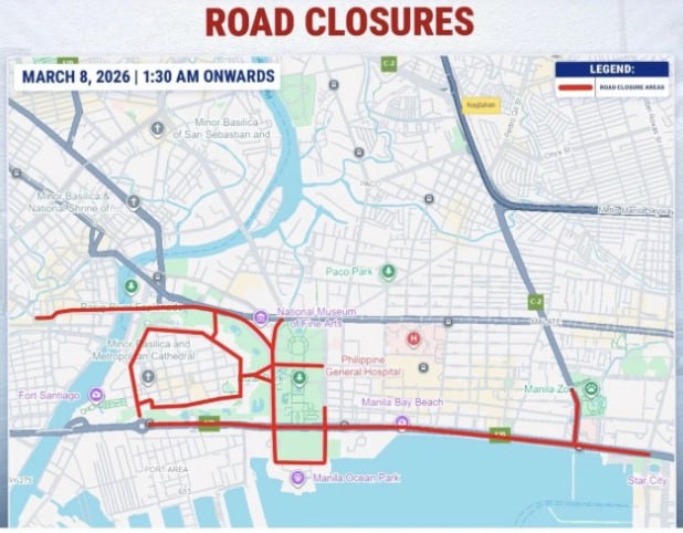 马尼拉3月8趣味跑提醒:多条主干道封闭,提前绕行必看!
