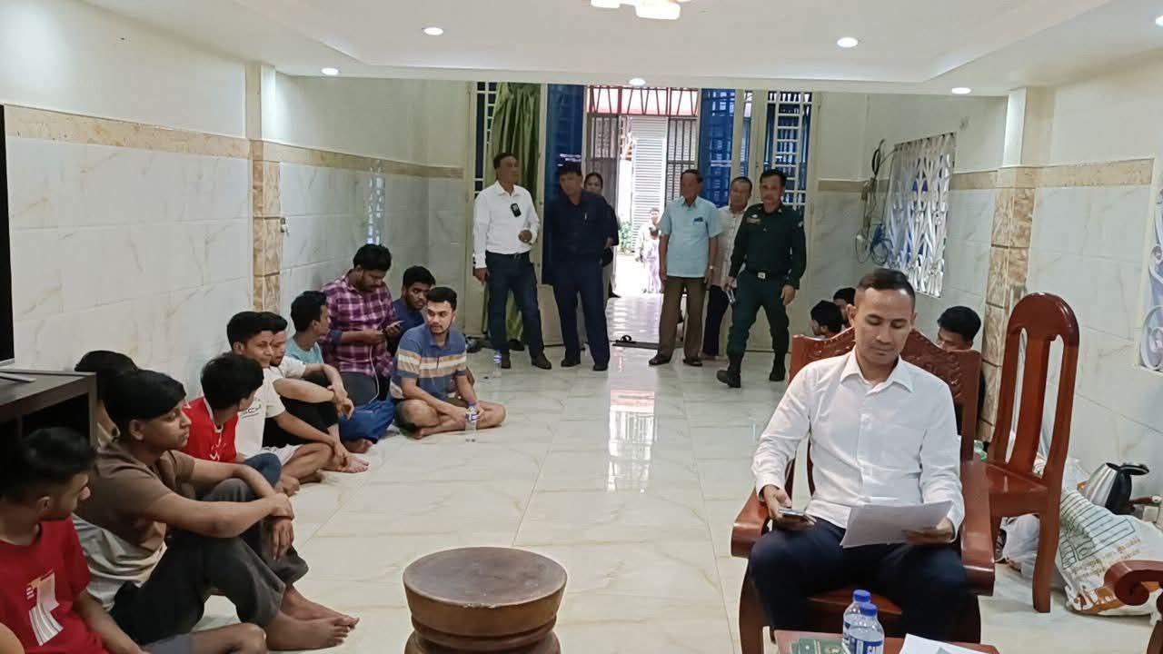 柬埔寨资讯:金边吐谷郡查处一起非法网络诈骗案 10名外国人被捕