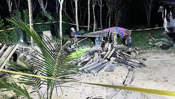泰国橡胶园窝棚起火 67岁老父身亡 疑遭吸毒儿子纵火